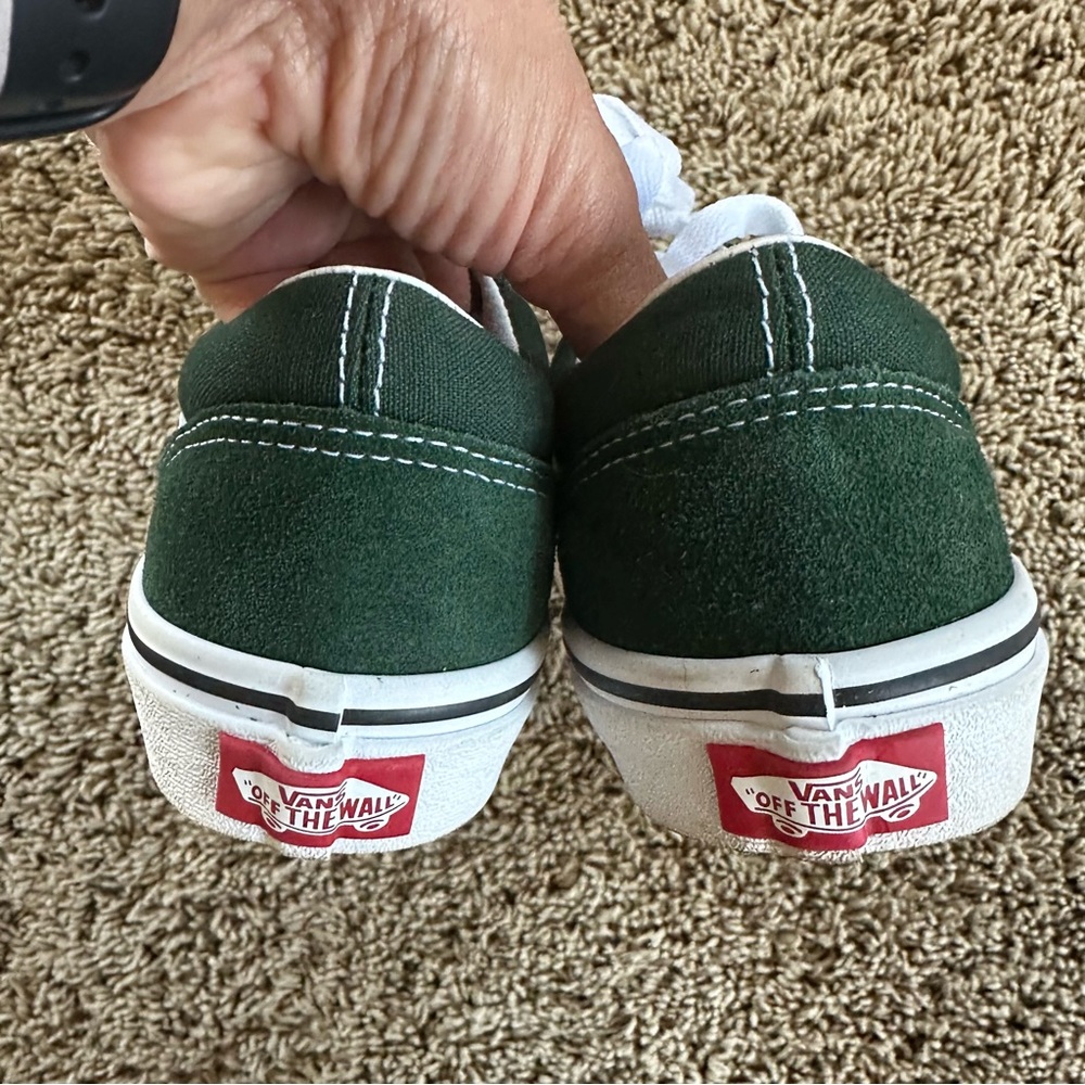 Vans old skool Kids Green Sneakers size 3 - Picture 5 of 10